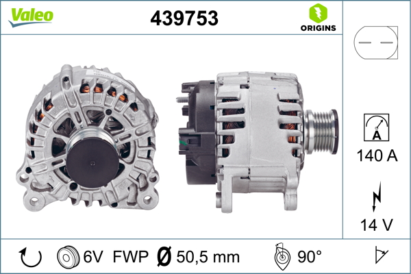 Alternator VW CRAFTER 30-50 platou / sasiu (2F_) 2.0 TDI diesel 163 cai VALEO 439753