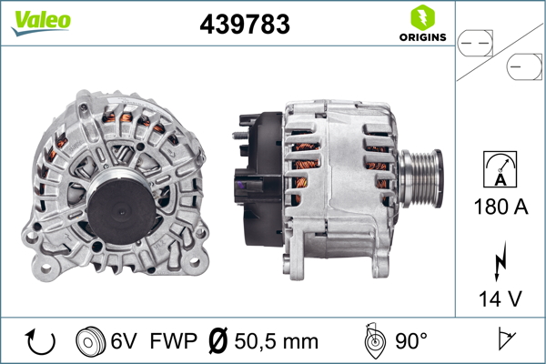 Alternator VW CADDY IV microbus (SAB, SAJ) 2.0 TDI 4motion diesel 150 cai VALEO 439783