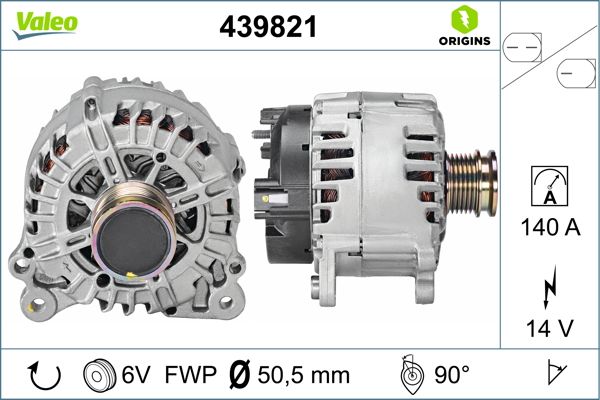 Alternator VW GOLF SPORTSVAN VII (AM1, AN1) 1.5 TSI benzina 130 cai VALEO 439821