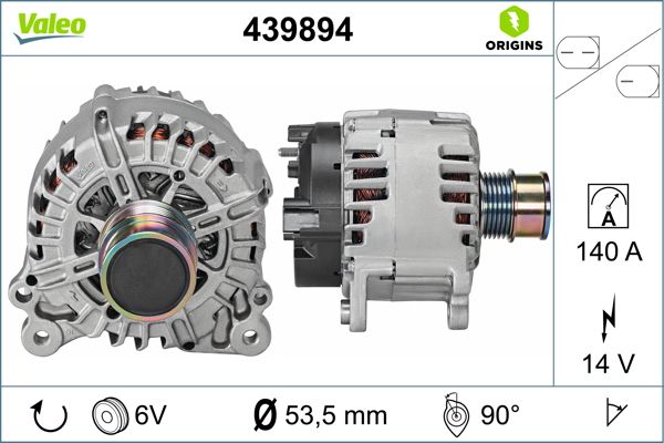 Alternator VW GOLF VI Cabriolet (517) 1.2 TSI 16V benzina 105 cai VALEO 439894