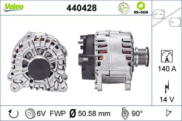 Alternator VW CRAFTER 30-50 platou / sasiu (2F_) 2.0 TDI diesel 140 cai VALEO 440428