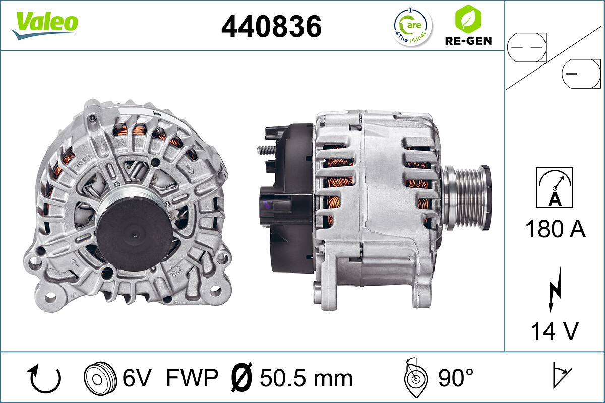 Alternator VW CRAFTER 30-50 platou / sasiu (2F_) 2.0 TDI diesel 136 cai VALEO 440836