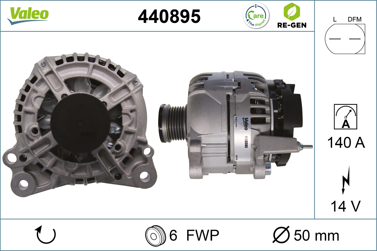 Alternator VW GOLF VI Van (5K1_) 1.2 TSi benzina 86 cai VALEO 440895