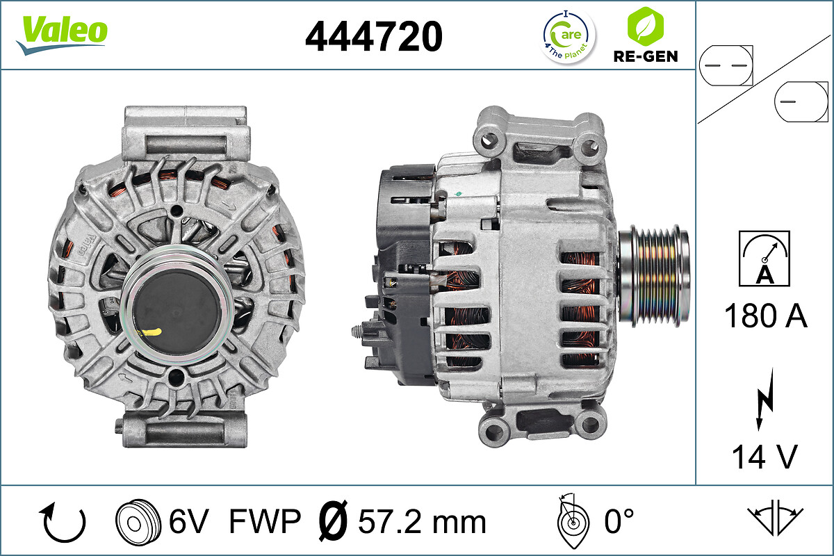 Alternator VW GOLF VII (5G1, BQ1, BE1, BE2) 2.0 GTI TCR benzina 290 cai VALEO 444720