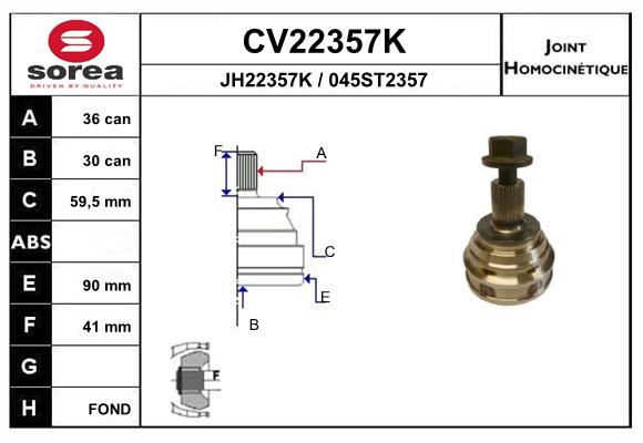 Cap planetara VW GOLF VI Variant (AJ5) 1.6 MultiFuel Benzina/Etanol 102 cai EAI CV22357K