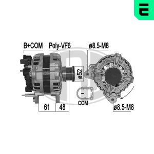Alternator VW GOLF ALLTRACK VII Variant (BA5, BV5) 2.0 TDI 4motion diesel 184 cai ERA 209571A