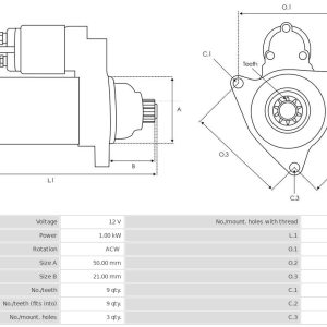 Alternator VW GOLF VI Variant (AJ5) 1.6 MultiFuel Benzina/Etanol 102 cai AS-PL A0964(SEG)