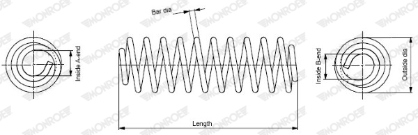 Arc spiral VW GOLF VI (5K1) 1.4 TSI benzina 122 cai MONROE SE3288