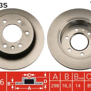 Disc frana VW CRAFTER 30-50 platou / sasiu (2F_) 2.0 TDI diesel 140 cai TRW DF4823S