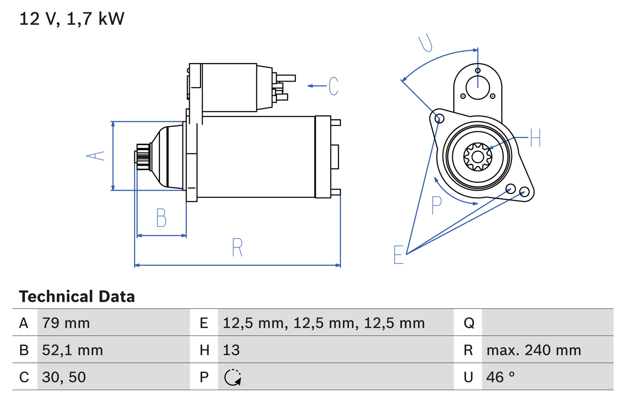 Electromotor VW GOLF VI (5K1) 1.4 TSI benzina 122 cai BOSCH 0 986 025 220