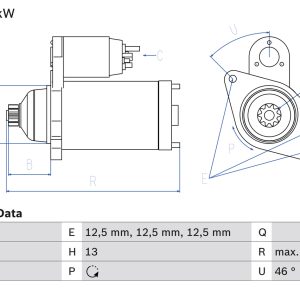 Electromotor VW CADDY ALLTRACK microbus (SAB) 1.4 TGI CNG Benzina/Gaz metan (GNC) 110 cai BOSCH 0 986 026 130