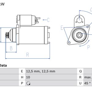 Electromotor VW GOLF VI (5K1) 1.6 benzina 102 cai BOSCH 0 986 027 090