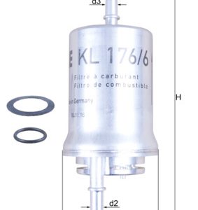 Filtru combustibil VW GOLF VI Variant (AJ5) 1.6 benzina 102 cai MAHLE ORIGINAL KL 176/6D