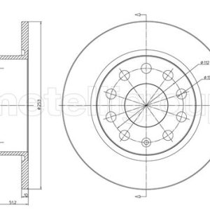 Disc frana VW GOLF VI (5K1) Blue E-Motion electric 88 cai METELLI 23-0724C