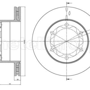 Disc frana VW CRAFTER 30-50 platou / sasiu (2F_) 2.0 TDI diesel 140 cai METELLI 23-0880