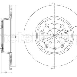 Disc frana VW CADDY V Autoutilitara/limuzina spatioasa (SBA, SBH) 2.0 TDI BMT 4motion diesel 122 cai METELLI 23-1248C