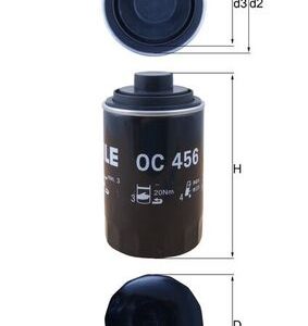 Filtru ulei VW AMAROK (2HA, 2HB, S1B, S6B, S7A, S7B) 2.0 TSI benzina 160 cai MAHLE ORIGINAL OC 456