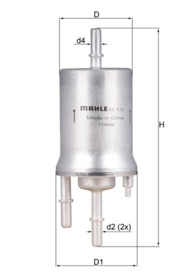 Filtru combustibil VW GOLF VI (5K1) 2.0 R 4motion benzina 270 cai KNECHT KL 572