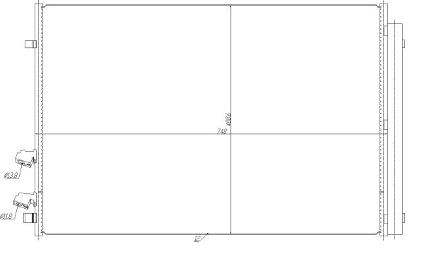 Condensator climatizare VW CRAFTER platou / sasiu (SZ_) 2.0 TDI RWD (SZB, SZC, SZD, SZH, SZI) diesel 140 cai NRF 350477