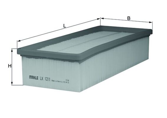 Filtru aer VW GOLF VI (5K1) 2.0 GTi benzina 200 cai MAHLE ORIGINAL LX 1211