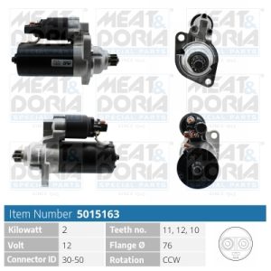 Electromotor VW GOLF VI Variant (AJ5) 2.0 TDI diesel 140 cai MEAT DORIA 5015163