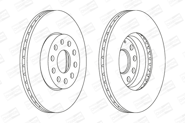 Disc frana VW CADDY IV Autoutilitara/limuzina spatioasa (SAA, SAH) 1.4 TSI benzina 125 cai CHAMPION 562235CH