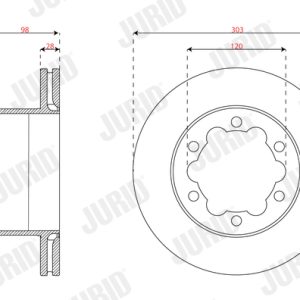 Disc frana VW CRAFTER caroserie (SY_, SX_) 2.0 TDI diesel 163 cai JURID 563750JC-1