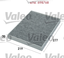 Filtru polen VW AMAROK platou / sasiu (S1B, S6B, S7B) 2.0 BiTDI diesel 180 cai VALEO 698768