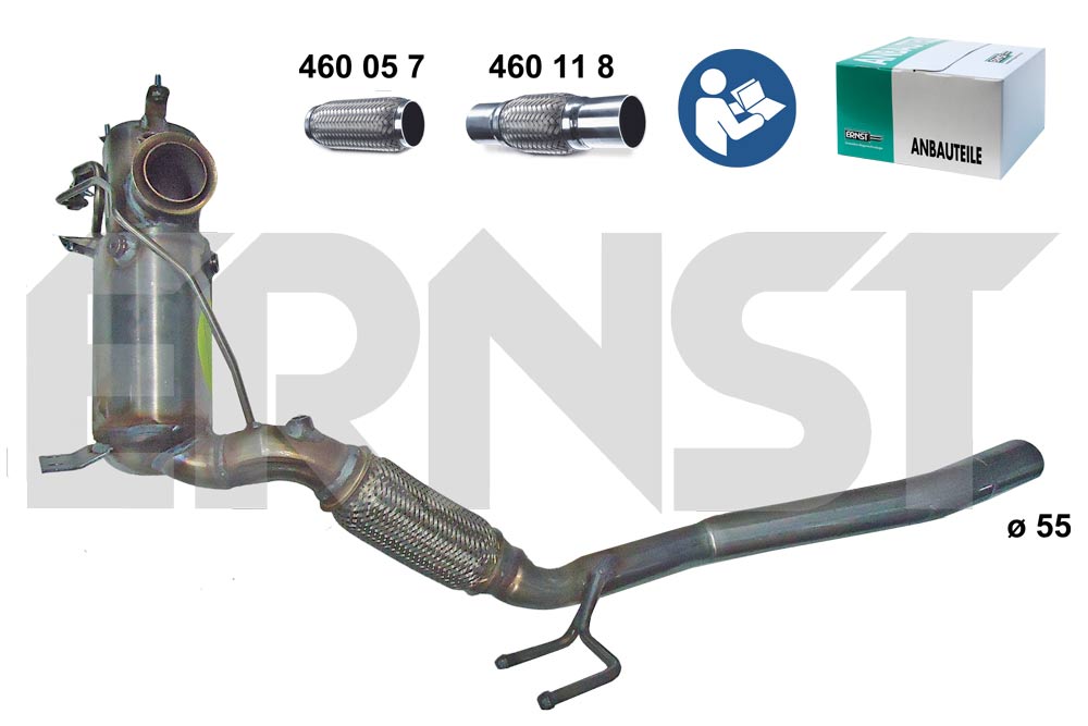 Filtru funingine / particule sistem de esapament VW GOLF VI Cabriolet (517) 2.0 TDI diesel 140 cai ERNST 920049