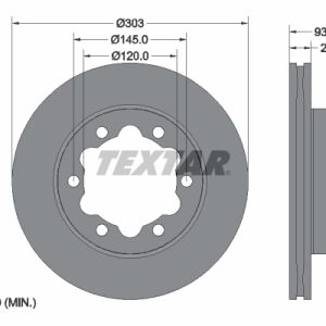 Disc frana VW CRAFTER 30-50 platou / sasiu (2F_) 2.0 TDI diesel 140 cai TEXTAR 93143403