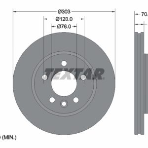 Disc frana VW CRAFTER platou / sasiu (SZ_) 2.0 TDI 4motion diesel 163 cai TEXTAR 92288403