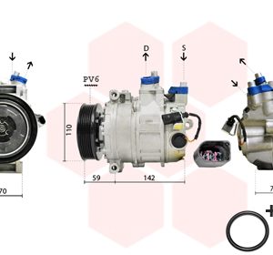 Compresor climatizare VW GOLF SPORTSVAN VII (AM1, AN1) 1.4 TSI benzina 125 cai VAN WEZEL 0300K029