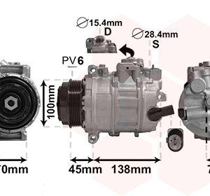 Compresor climatizare VW CRAFTER 30-35 bus (2E_) 2.0 TDI diesel 163 cai VAN WEZEL 5800K384