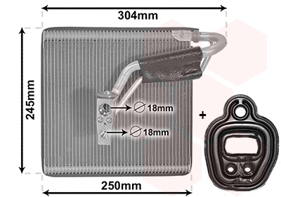 Evaporator aer conditionat VW GOLF SPORTSVAN VII (AM1, AN1) 1.2 TSI benzina 110 cai VAN WEZEL 5800V387