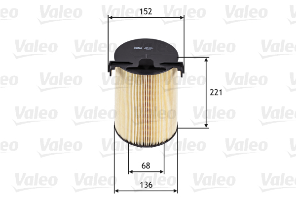 Filtru aer VW GOLF VI (5K1) 1.2 TSI benzina 86 cai VALEO 585652