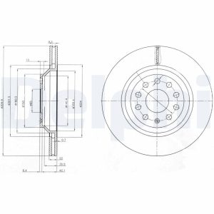 Disc frana VW GOLF VI Cabriolet (517) 2.0 TSI benzina 220 cai DELPHI BG3975