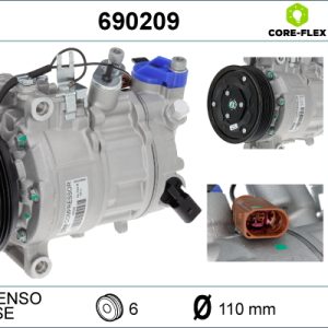 Compresor climatizare VW GOLF ALLTRACK VIII (CG5) 2.0 TDI 4motion diesel 200 cai VALEO 690209