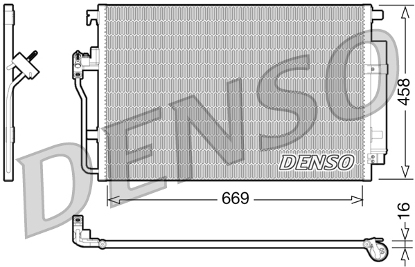 Condensator climatizare VW CRAFTER 30-35 bus (2E_) 2.0 TDI 4motion diesel 163 cai DENSO DCN17056
