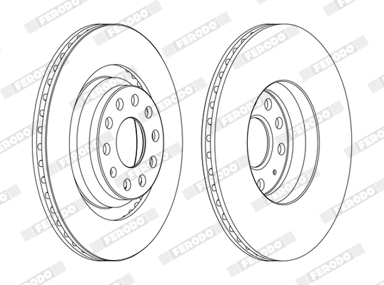 Disc frana VW ATLAS (CA1, CA2, CA3) 3.6 FSi 4motion benzina 249 cai FERODO DDF1503C