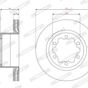 Disc frana VW CRAFTER platou / sasiu (SZ_) 2.0 TDI RWD diesel 163 cai FERODO DDF3106C-1