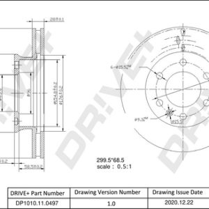 Disc frana VW CRAFTER 30-50 caroserie (2E_) 2.0 TDI diesel 140 cai DRIVE DP1010.11.0497