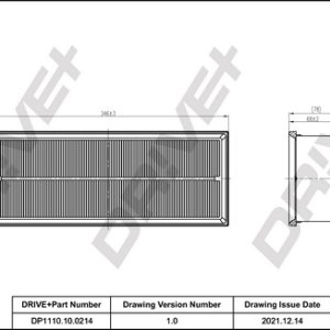 Filtru aer VW CADDY IV Autoutilitara/limuzina spatioasa (SAA, SAH) 1.6 TDI diesel 102 cai DRIVE DP1110.10.0214