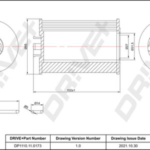 Filtru ulei VW CRAFTER bus (SYI, SYJ) 2.0 TDI diesel 140 cai DRIVE DP1110.11.0173