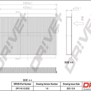 Filtru polen VW CRAFTER 30-35 bus (2E_) 2.0 TDI diesel 136 cai DRIVE DP1110.12.0232