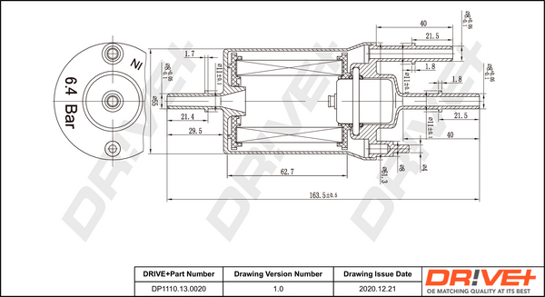 Filtru combustibil VW GOLF VI Variant (AJ5) 2.0 TFSI benzina 200 cai DRIVE DP1110.13.0020