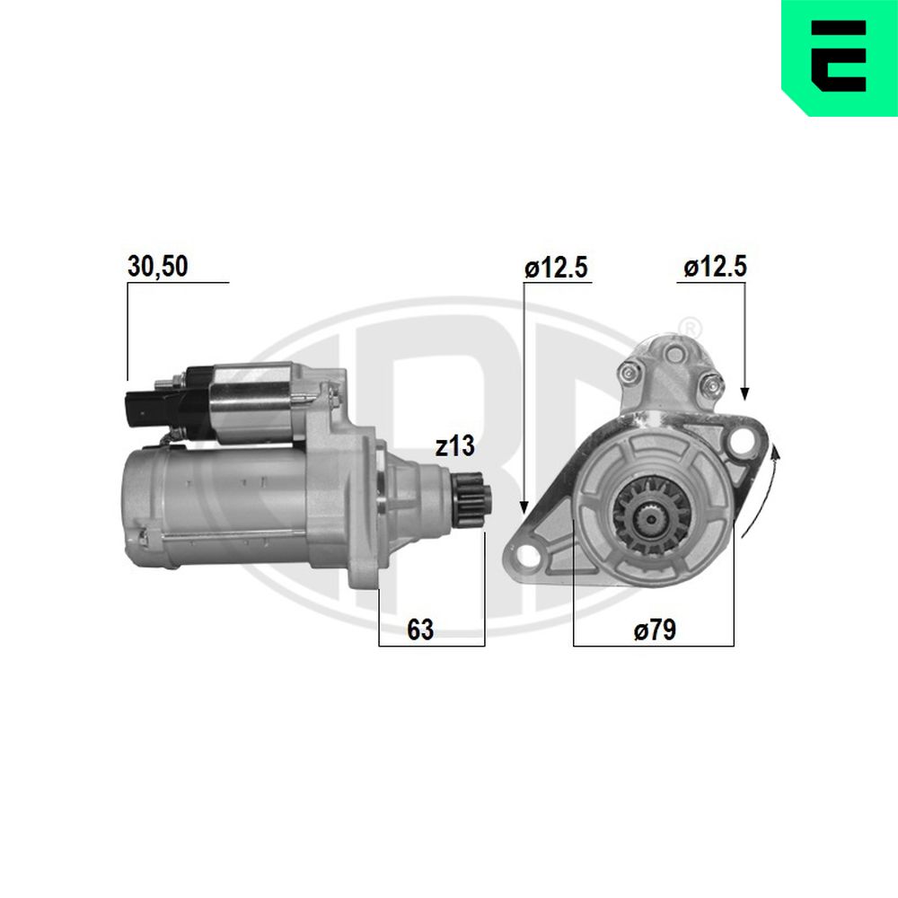 Electromotor VW GOLF VI Cabriolet (517) 1.4 TSI benzina 125 cai ERA 221071A