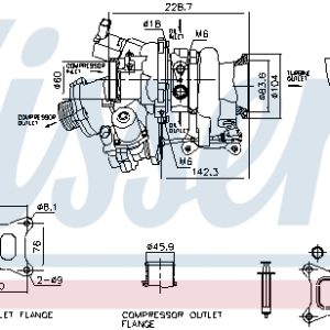 Compresor sistem de supraalimentare VW GOLF VII (5G1, BQ1, BE1, BE2) 2.0 GTI benzina 220 cai NISSENS 93632