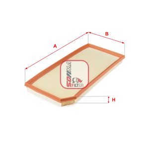 Filtru aer VW GOLF VI (5K1) 2.0 GTi benzina 235 cai SOFIMA S 3657 A