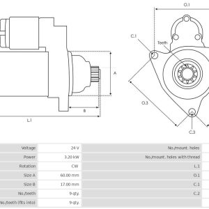 Electromotor VW GOLF VI Cabriolet (517) 1.6 TDI diesel 105 cai AS-PL S0282(SEG)