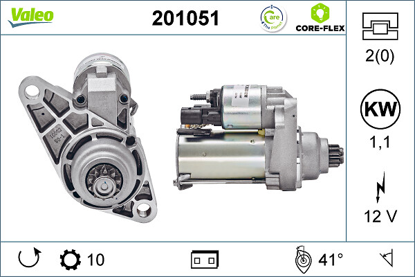 Electromotor VW GOLF VI Variant (AJ5) 1.4 benzina 80 cai VALEO 201051